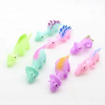 7PCS Sling Shot Dinosaurss Fingerspielzeug, interessantes dehnbares Flick Sling Shot Spielzeug für Flugspiele und Party Weihnachtsgeschenke, Geburtstagsgeschenke