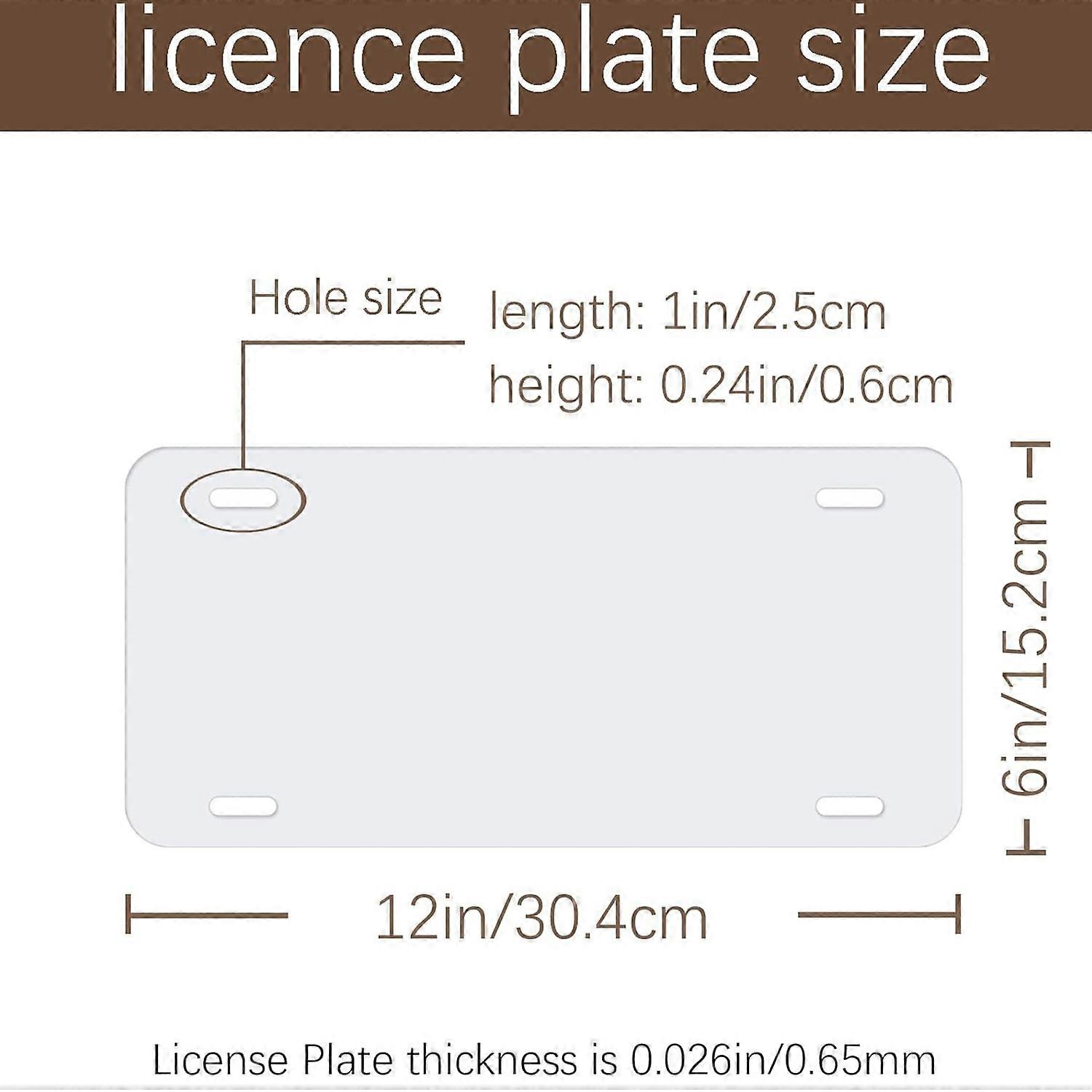 Quivoraxify 12-Pack Sublimation License Plate Blanks - White Aluminum DIY Plates For Heat Transfer Custom Designs