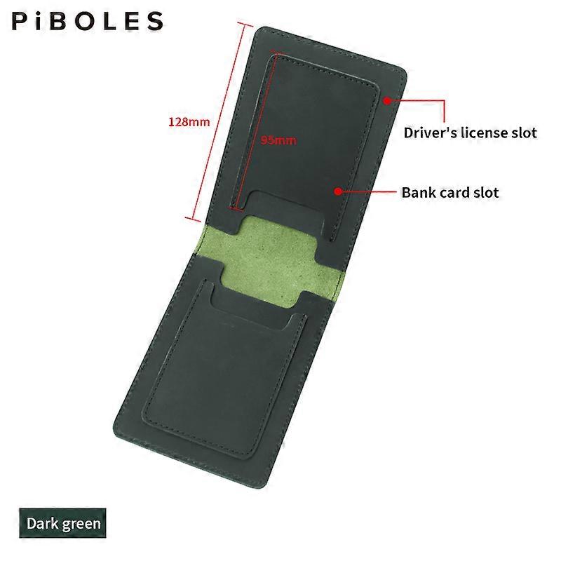 2021 Men's Card Wallet Genuine Leather Driver License Holder Storage Credit ID Card Slot Thin Auto Document Case For Russia