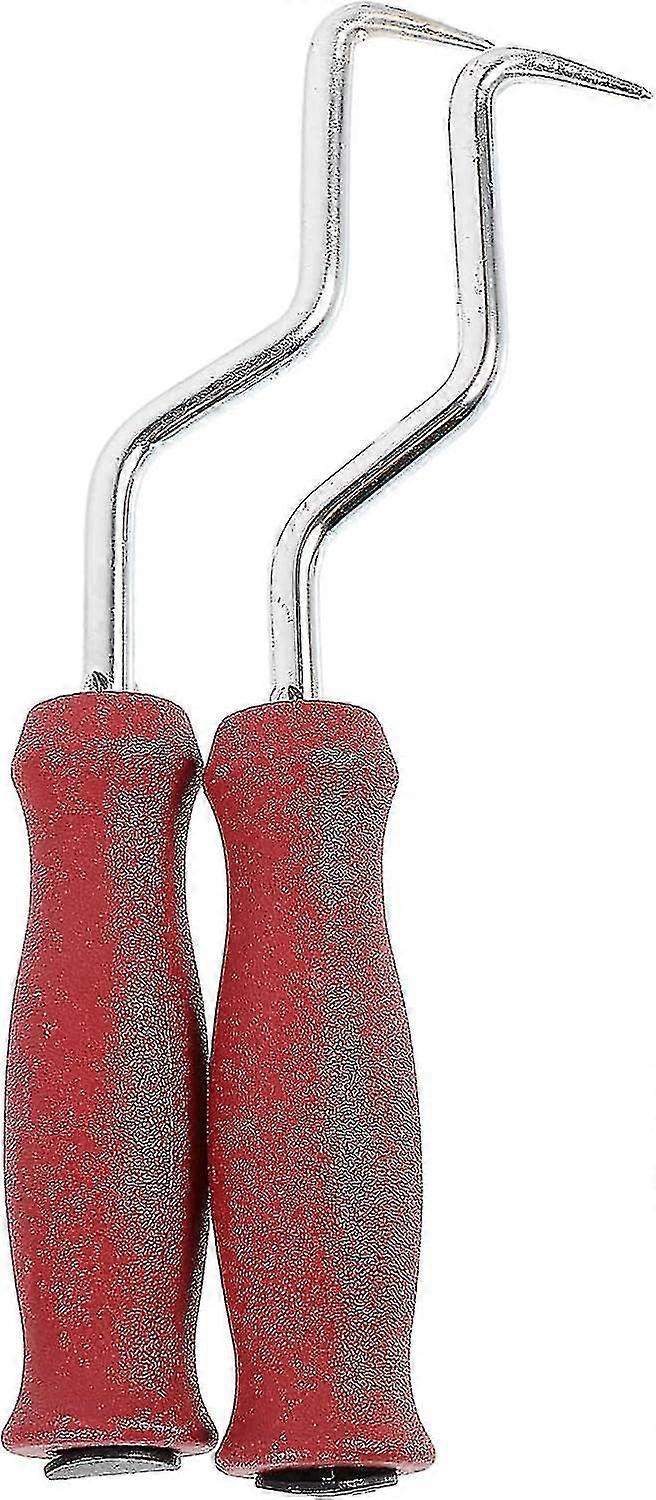 2pcs Rebar Wire Tools Curved Rebar Hooks With Ergonomic Rubber Handle Metal Wire Twisting Supplies - Ya Tw