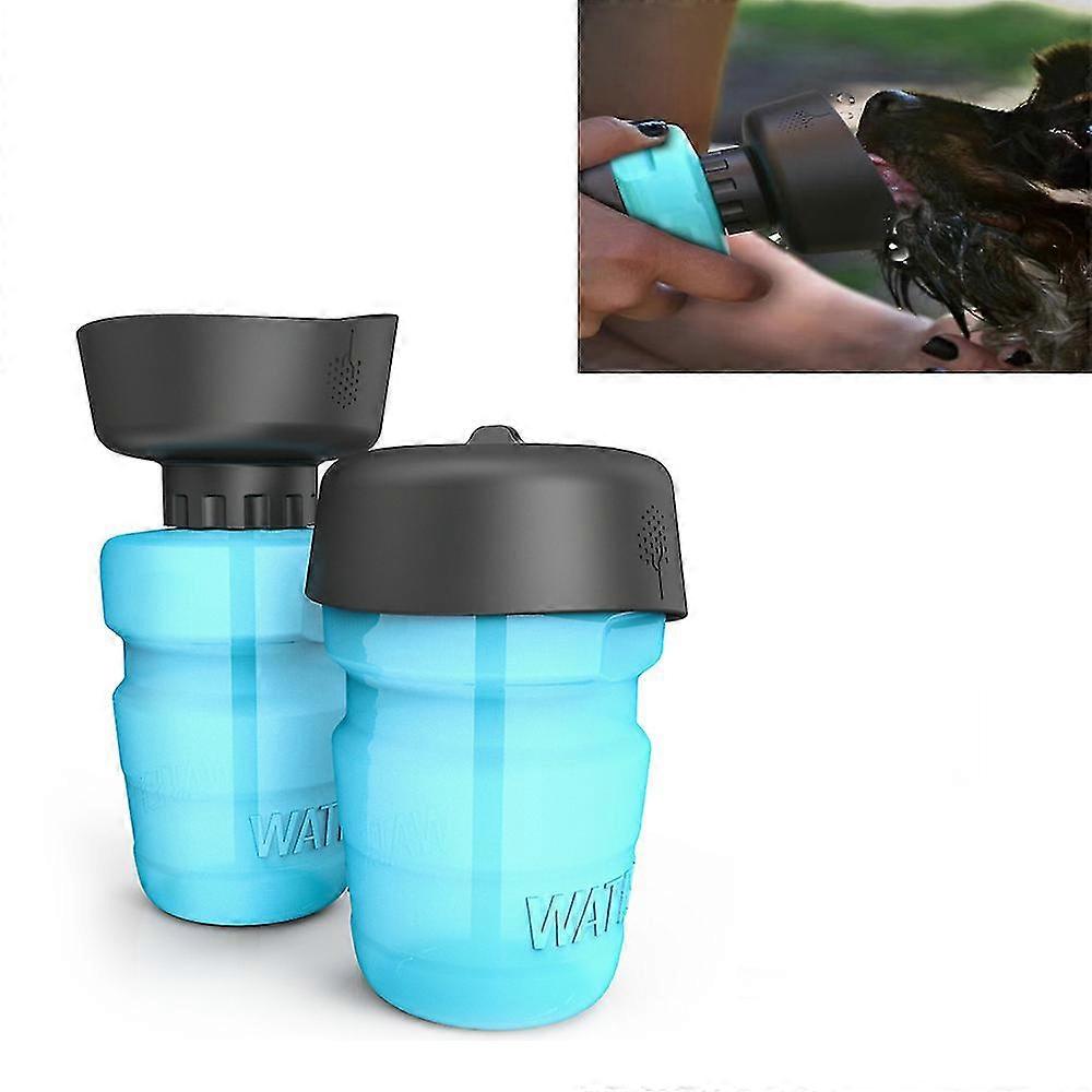 Tg-bl038 Portable Dog Water Bottle Squeeze Type Puppy Cat Portable Travel Outdoor Drinking Water Cup -Cyan