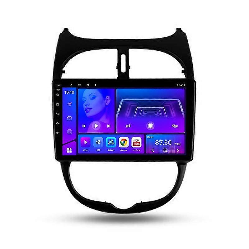 2 Din For Peugeot 206 1998 - 2012 Carplay 4G WIFI Android Auto Car Radio Player Stereo Car Multimedia Video player GPS Navigation DSP RDS