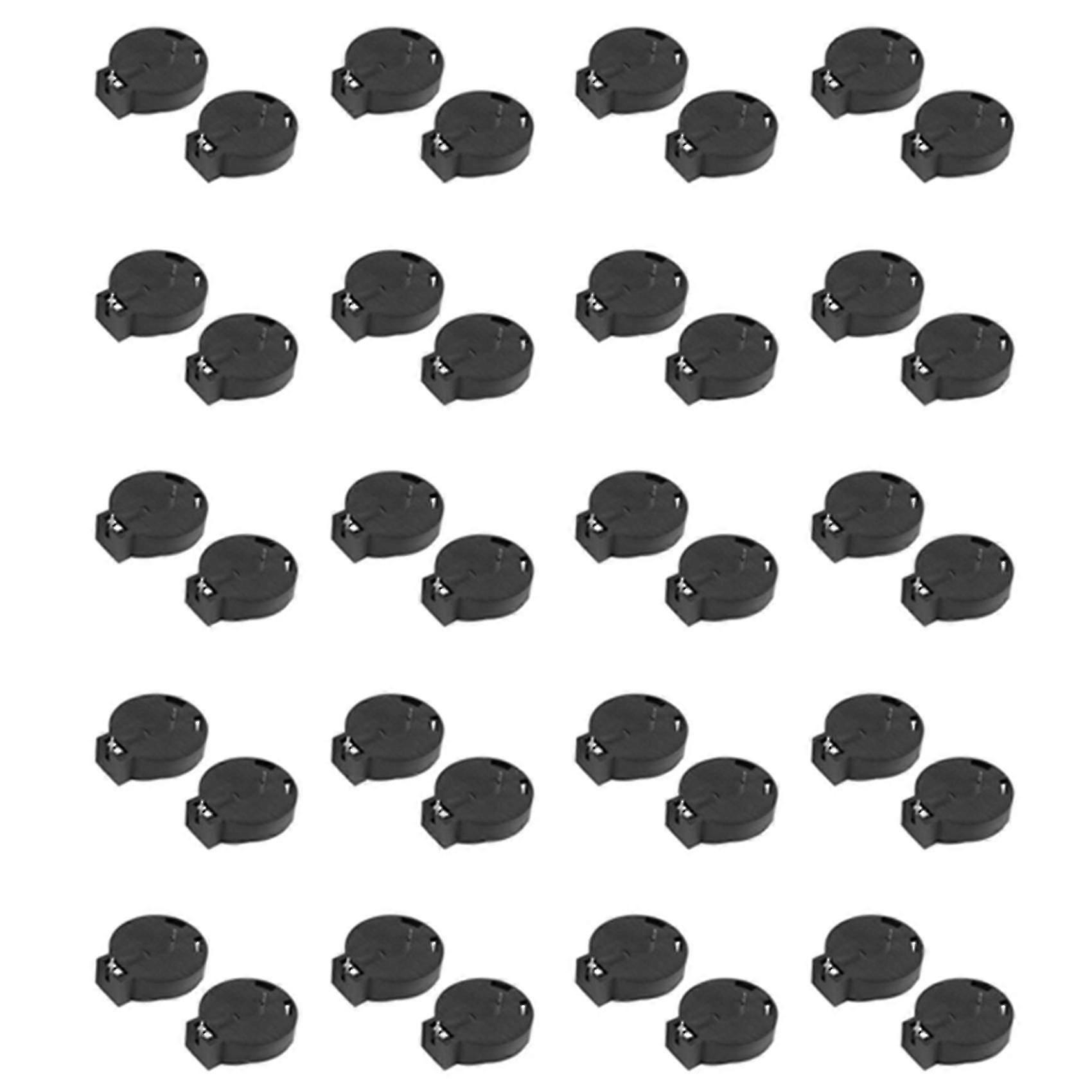 8 Pcs Cr2450 Coin Cell Button Battery Socket Holder Case 2 Pins Black