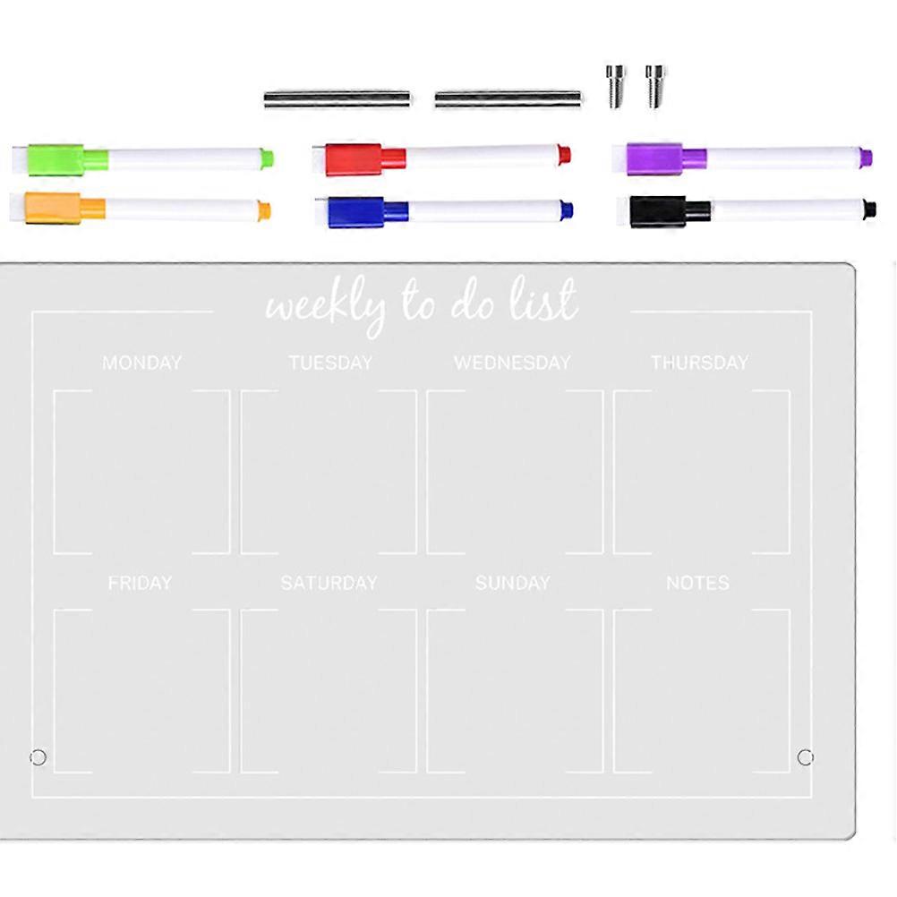 1 Set Bureau Tableau blanc Tableau blanc Bureau Bureau effaçable à sec Tableau Acrylique Planificateur Effacer Tableau pour Office