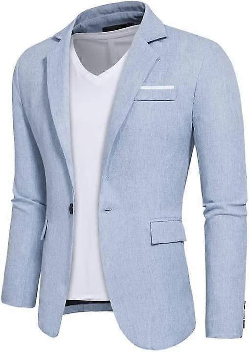 Mens Casual Blazers 1 Button Slim Fit Suit Jackets