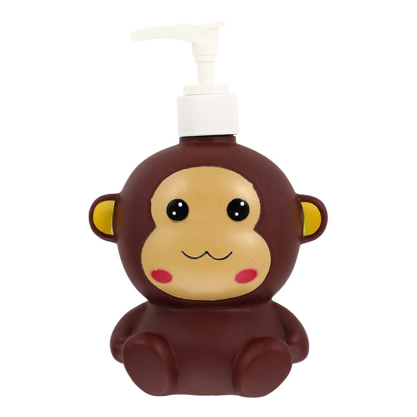 1Pc Cartoon Hand Washing Bottle Press Empty Shampoo Dispenser Bottle (Monkey)