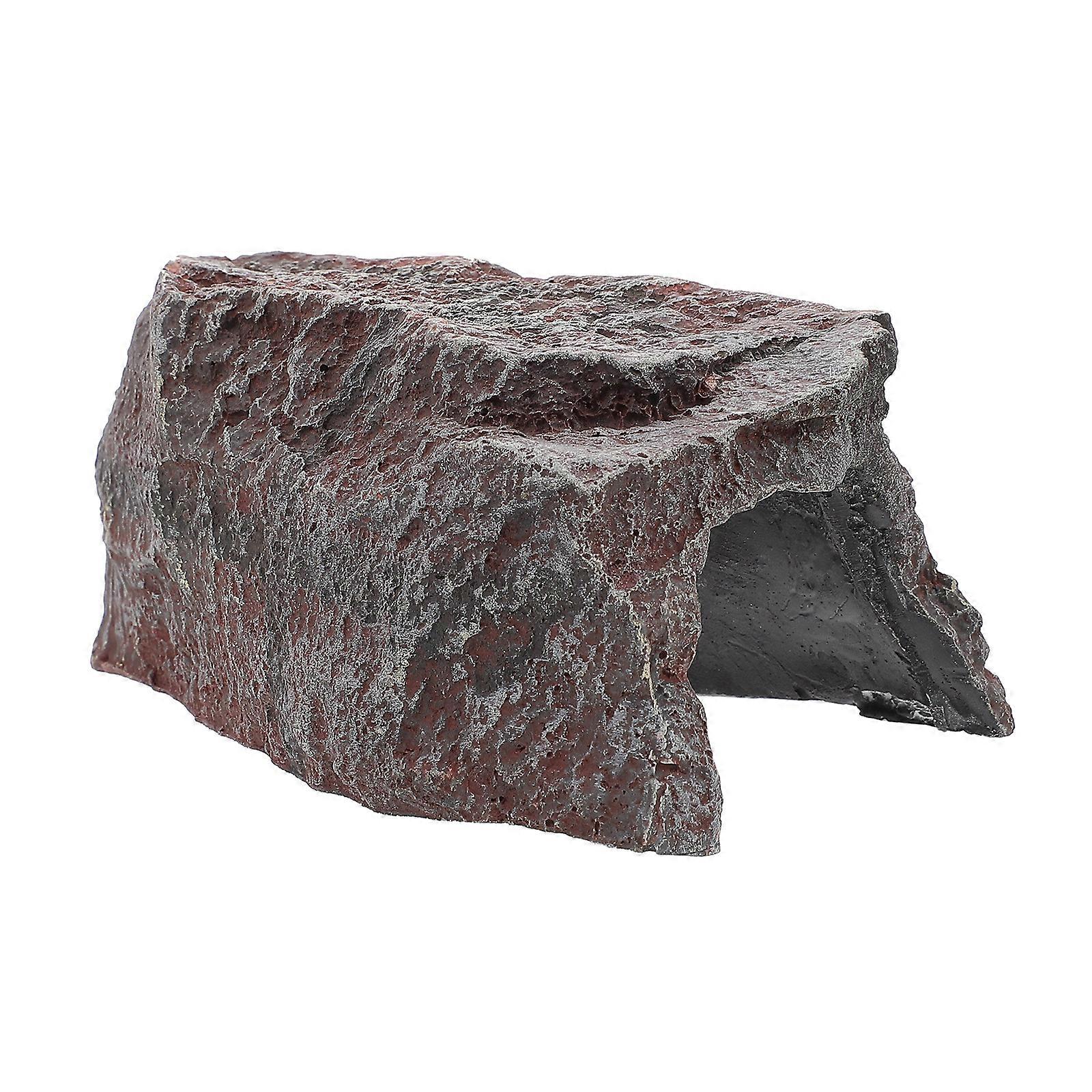 Reptile Hide Stone Reptile Pet Hide Cave Resin Rocks Craft Reptile Box Adornment