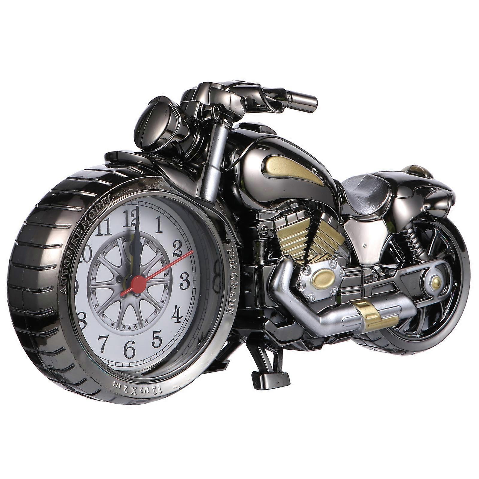 1pc Vintage Tabletop Clock Motorcycle Model Desktop Alarm Clock (Random Pattern)