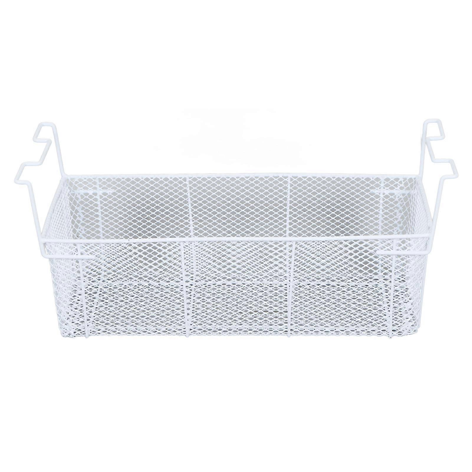 Fridge Mesh Basket with Handle Steel Wire Freezer Basket Storage Container for Kitchen Bathroom 64x27x28cm