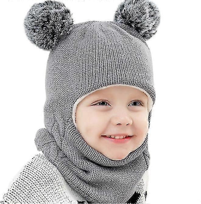 قبعة الطفل وقبعة مريلة متماسكة لطيف للجنسين الشتاء قبعة دافئة هدايا حديثي الولادة (D-583-A)