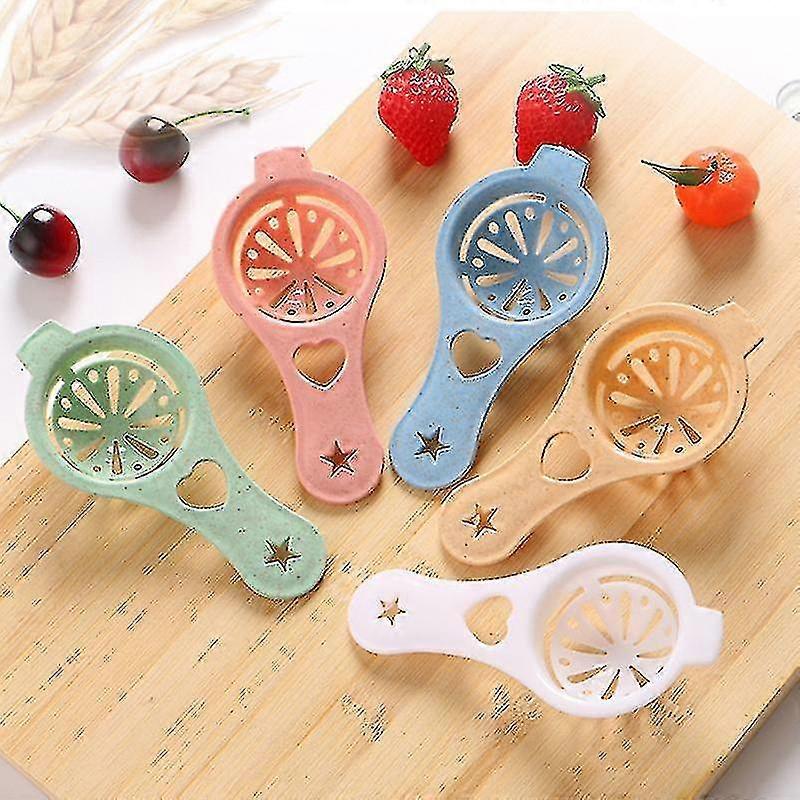 10pcs Yolk White Separator Egg Divider Strainer Screen Filter Chef Kitchen Gadgets(random Color)