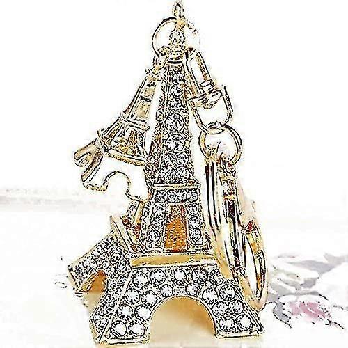 Rhinestone Turnul Eiffel în formă de breloc de cristal Eiffel Tower Keyring Drăguț