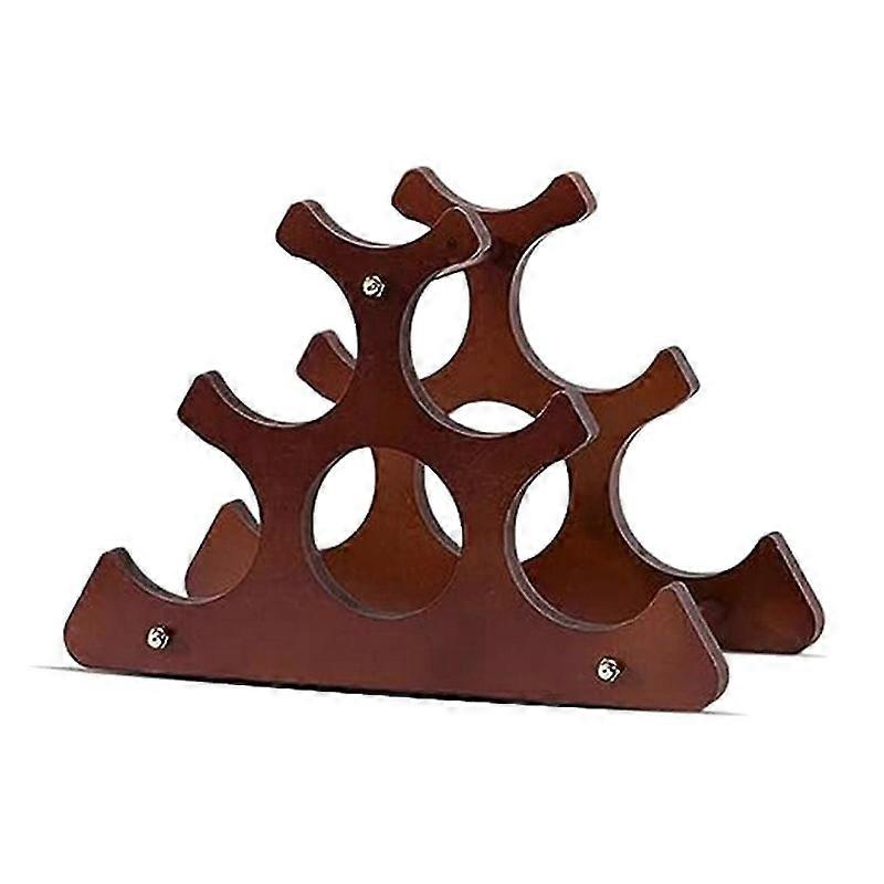 Wood Wine Rack Freestanding Wine Rack, 6 Bottles Countertop Stand Wine Storage Holde Organizer for