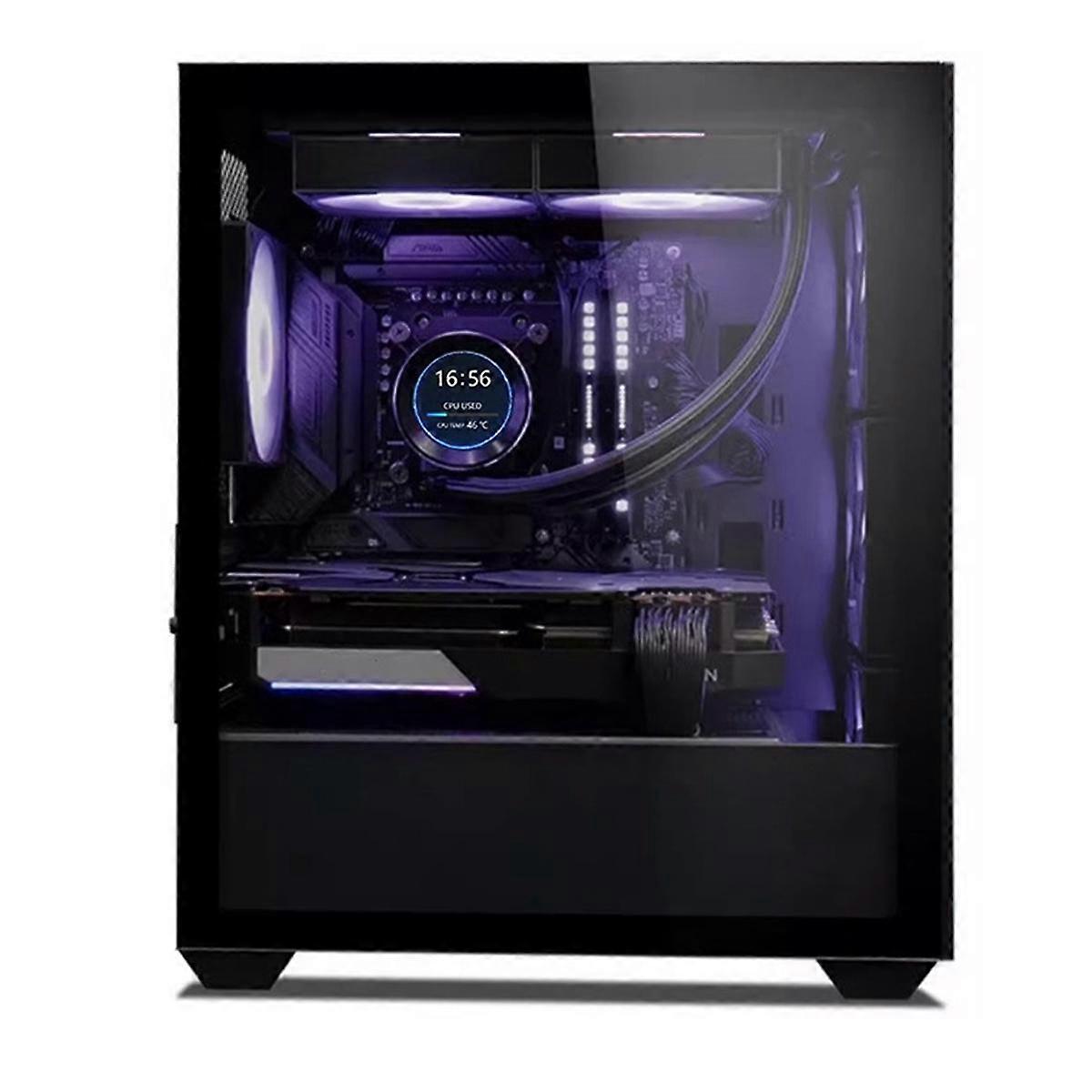 2,1 inch CPU / GPU-koeler rond LCD-scherm, AIO-computertemperatuurmonitor voor waterkoelsystemen, pc-sensorpaneel