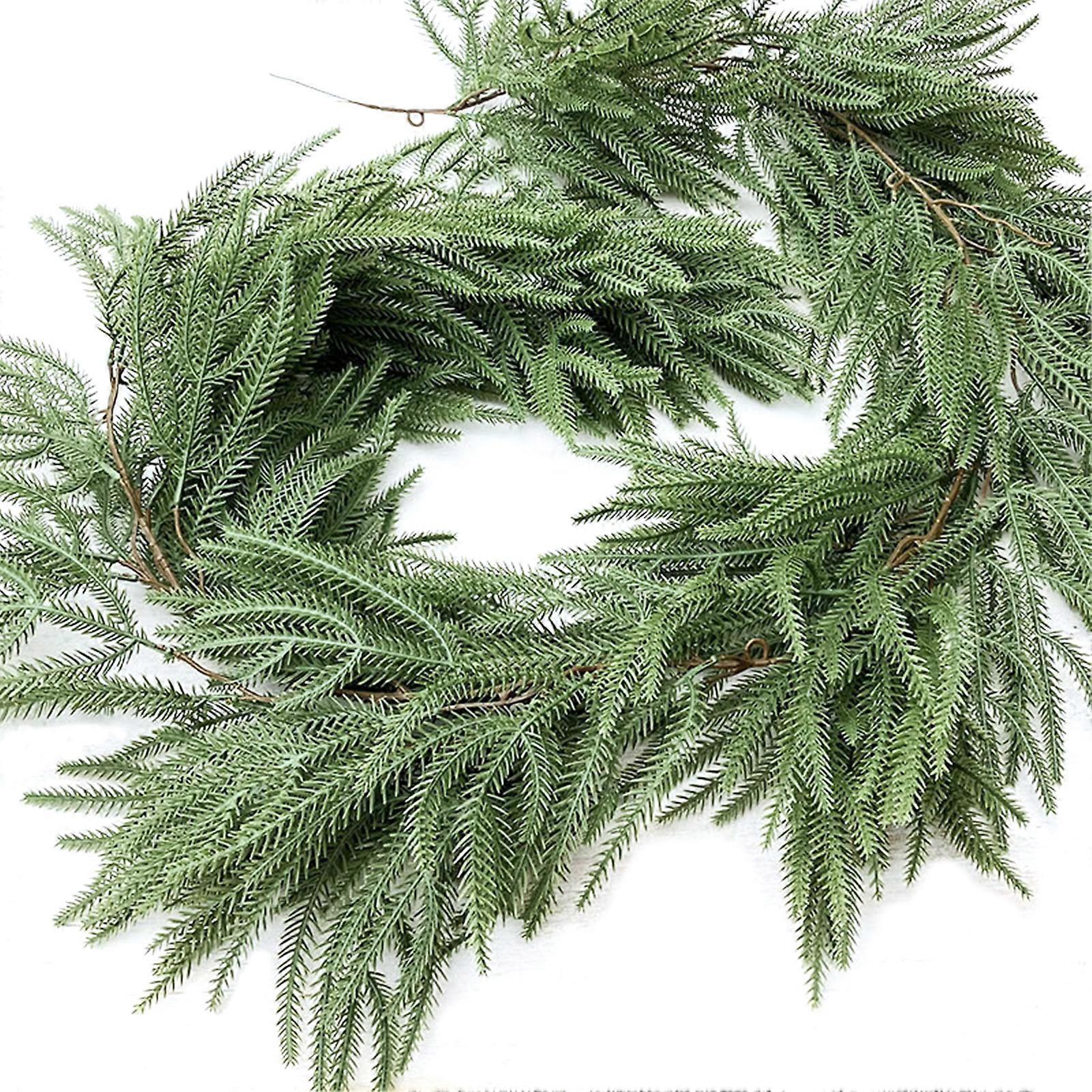 2m Xmas Garland Decorations Artificial Pines Garland for Holiday Decor Mantles Fireplaces Table Home Decor