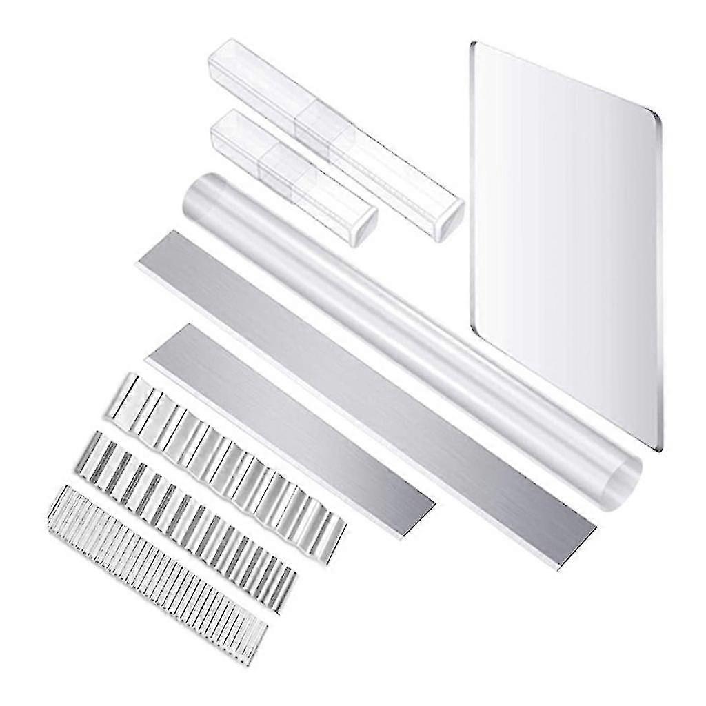 9 Pcs Acrylic Solid Clay Roller Wave Shape Blades Diy  Shaping Tool