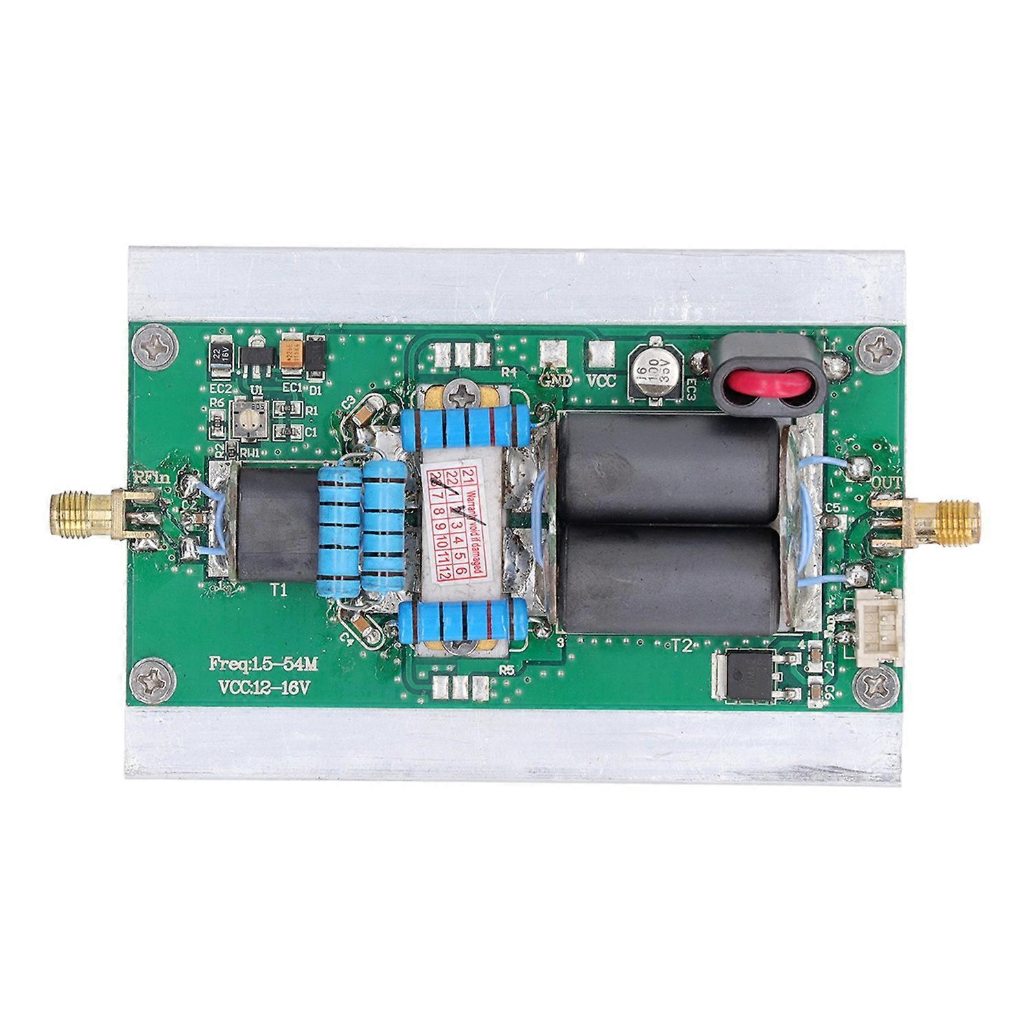 Shortwave Amplifier 100W 1.5‑54MHz DC 12‑16V Female SMA Connector Short Wave Amp Module