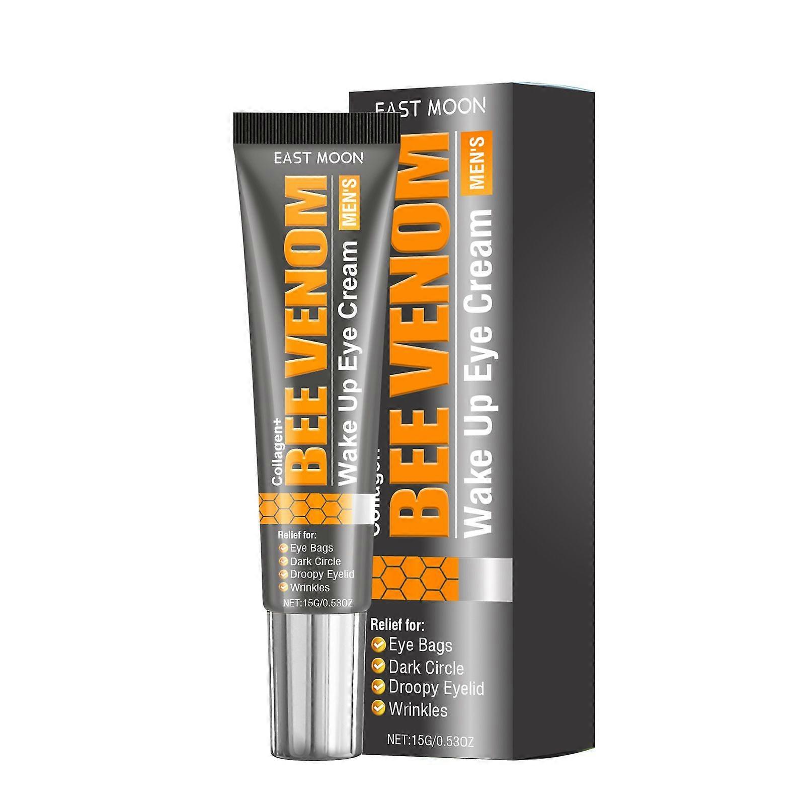 Bee Venom Wake Up Eye Cream for Men, Firming Eye Cream, Moisturizing, Hydrating, Anti-Wrinkle, Anti-aging, Reduce Dark Circle & Eye Bags