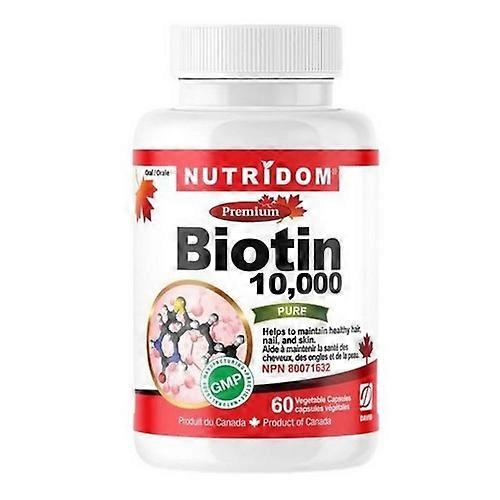 Nutridom biotiini, 10,000 mcg, 60 VegCaps