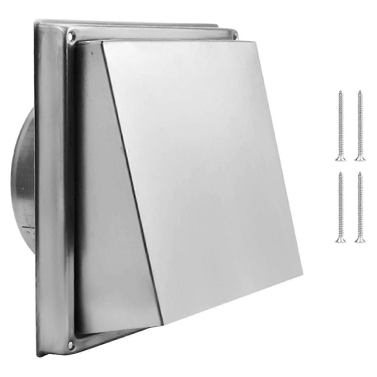 غطاء تنفيس الحائط مقاس 5 بوصات ، غطاء تنفيس مجفف من الفولاذ المقاوم للصدأ جدران مجفف خارجي غطاء تنفيس العادم 120 مم / 4.75 بوصة قطره في المخزون