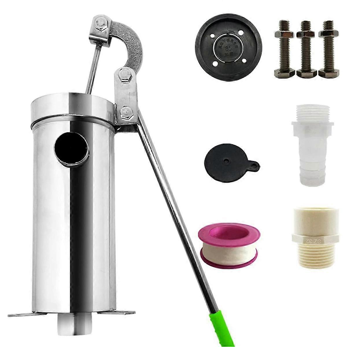 Handheld Pump Garden Pump Hand Pump Press Suction Cast Fountain 32 mm Manual Deep Water Pump Water