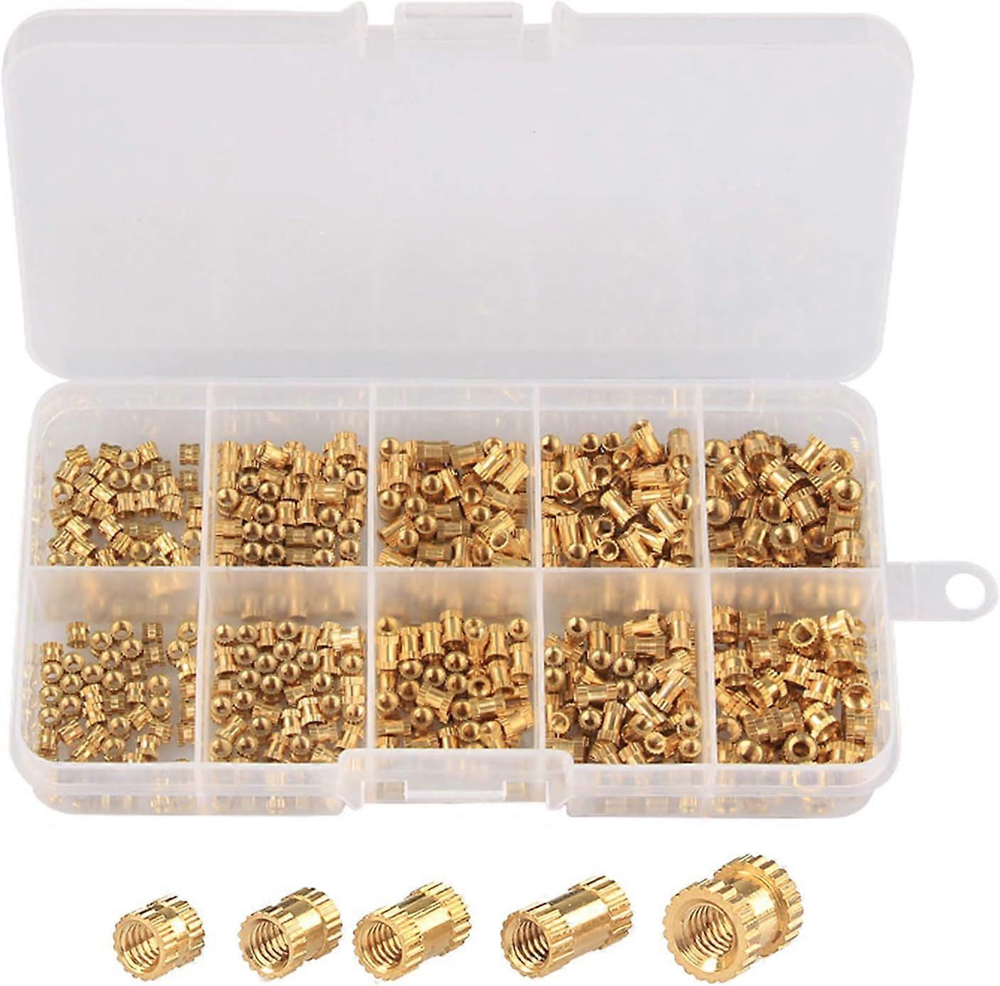 Knurled Brass Threaded Inserts Kit for 3D Printing and Injection Molding