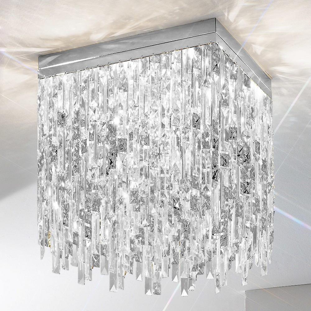 Kolarz PRISMA - Designer Crystal Ceiling Light Polished Chrome, 8x G9