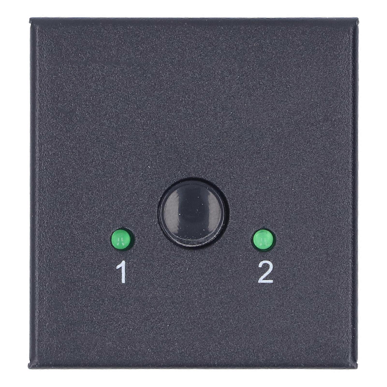 4K HD Switcher 2 In 1 Out Bi Direction Switch Plug and Play Metal Shell HD Multimedia Switcher for TV DVD Player 