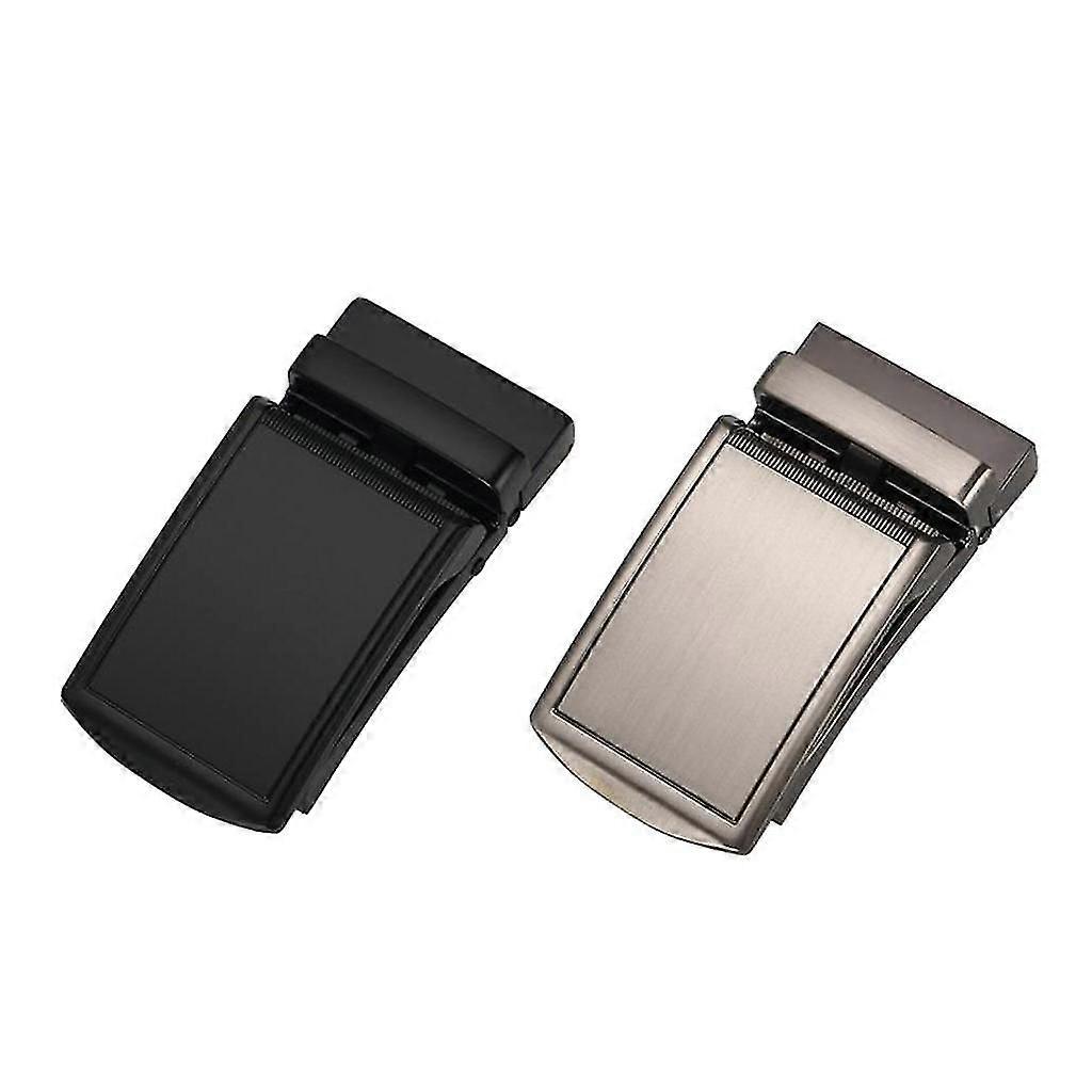 2Pcs Automatic Belt Buckle Alloy Polished Business Casual Ratchet Buckle