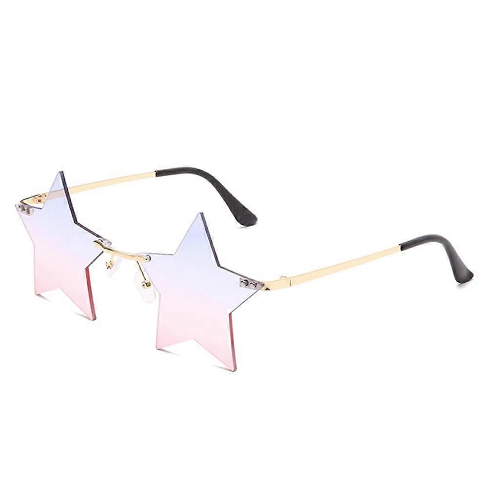 1-Pair Rimless Cloud Sunglasses, Lightning Bolt Vintage Eyewear