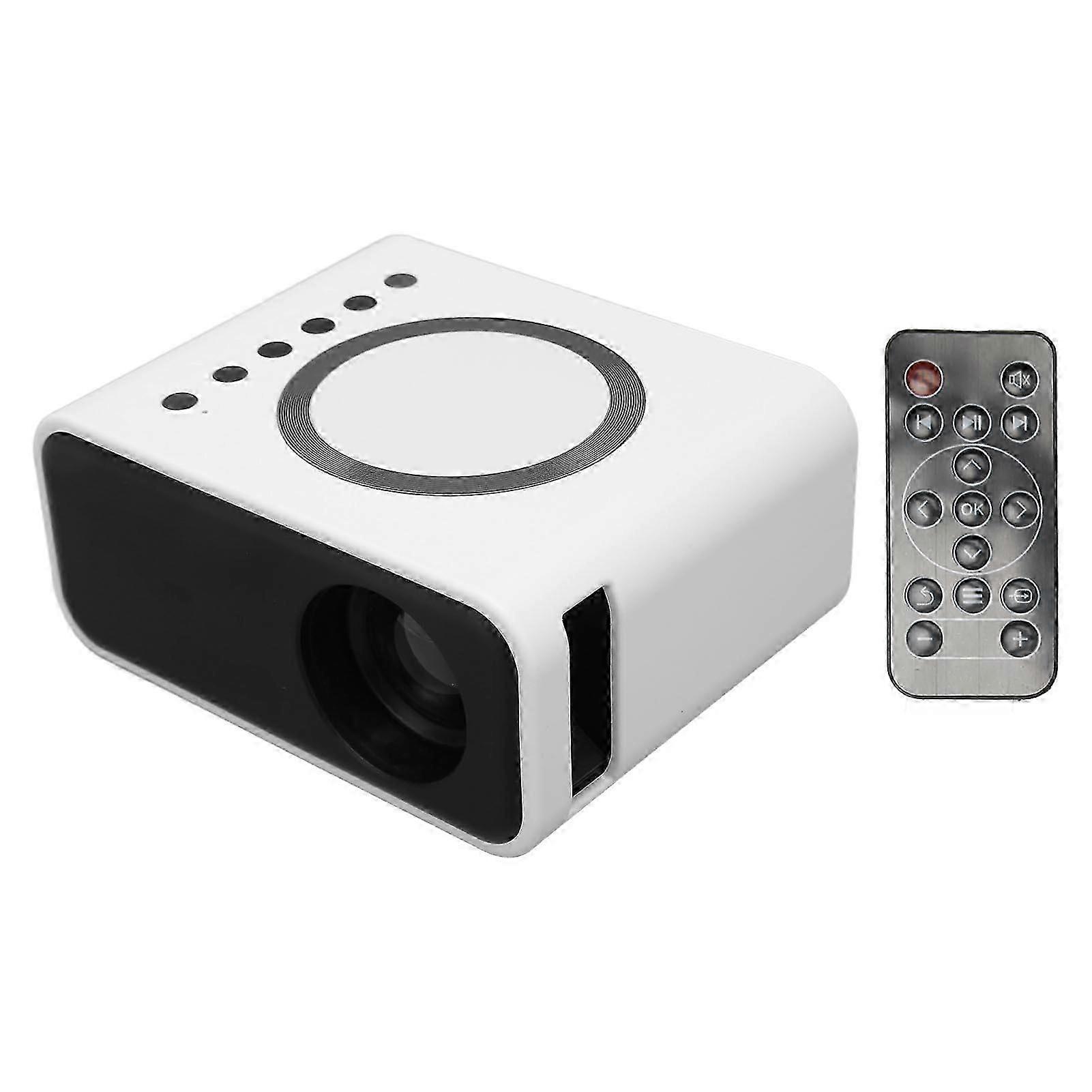Mini Portable Projector Full High Definition 1080p Led Projector Home Theater Movie Projector For Ios For Android Laptop White Eu Plug