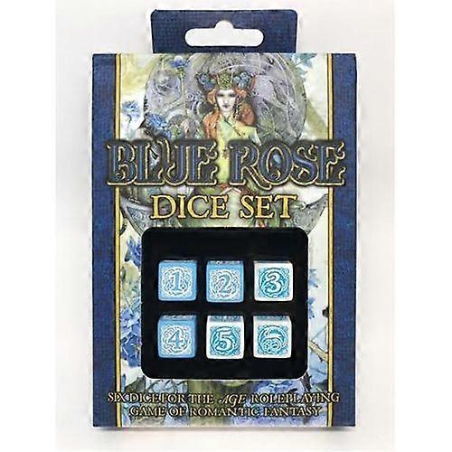 Blue Rose Dice Set 6 Dice Dice Set