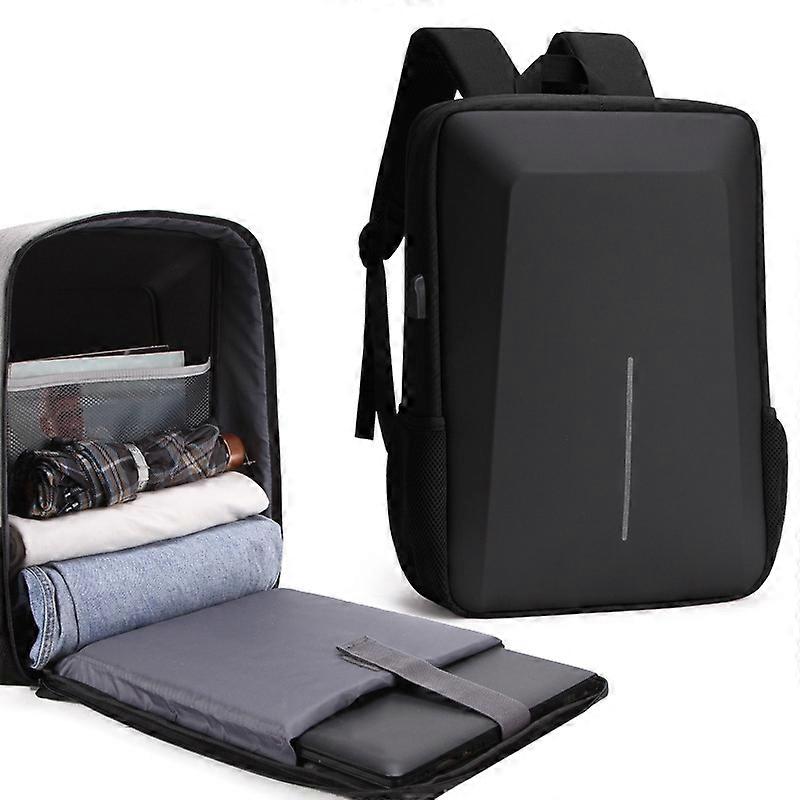 【New】 Men Business Shoulder USB External Interface Computer Bag, Color: 8001-J Black