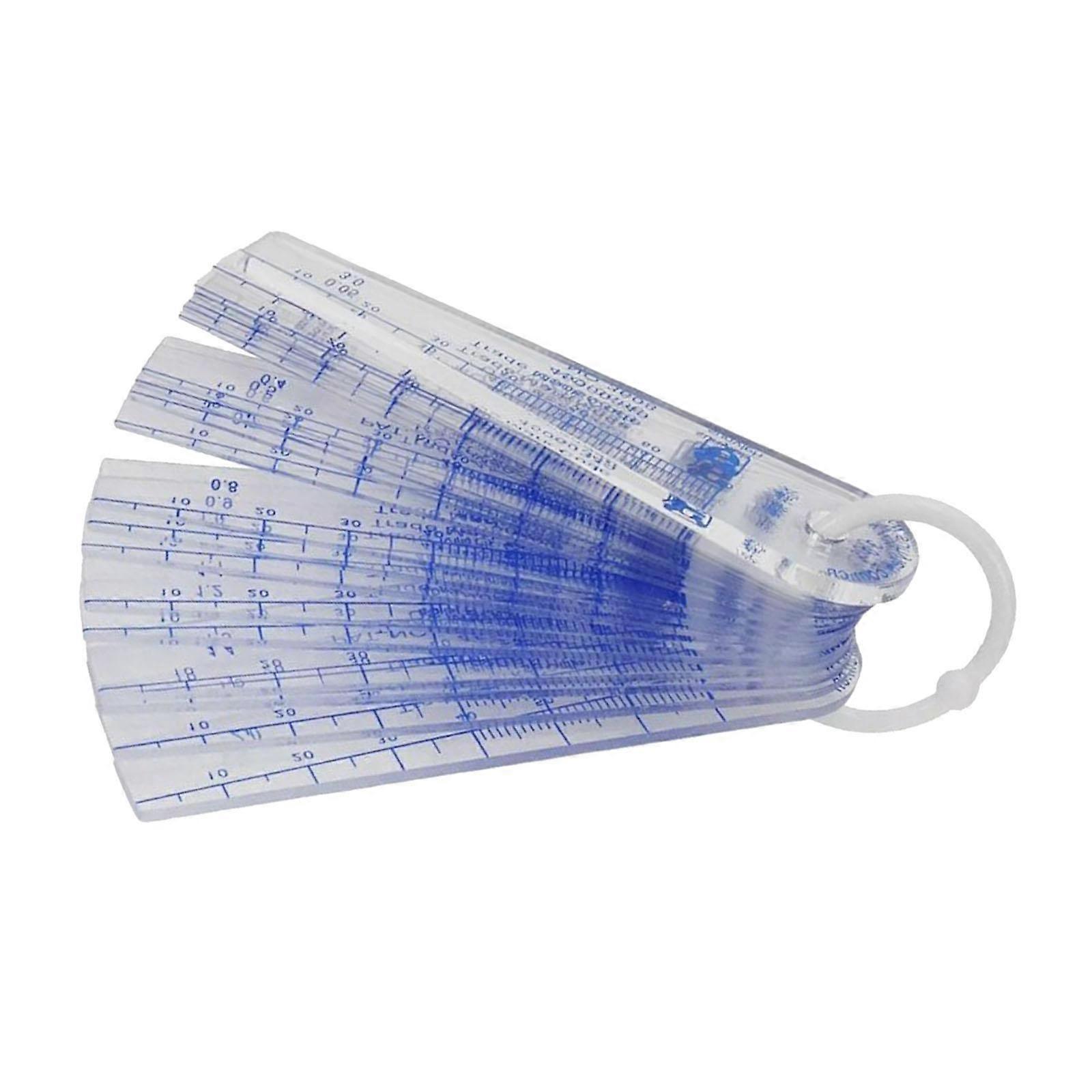Plastic Feeler Gauge Set Measurement Tools Portable Lightweight 21 in 1