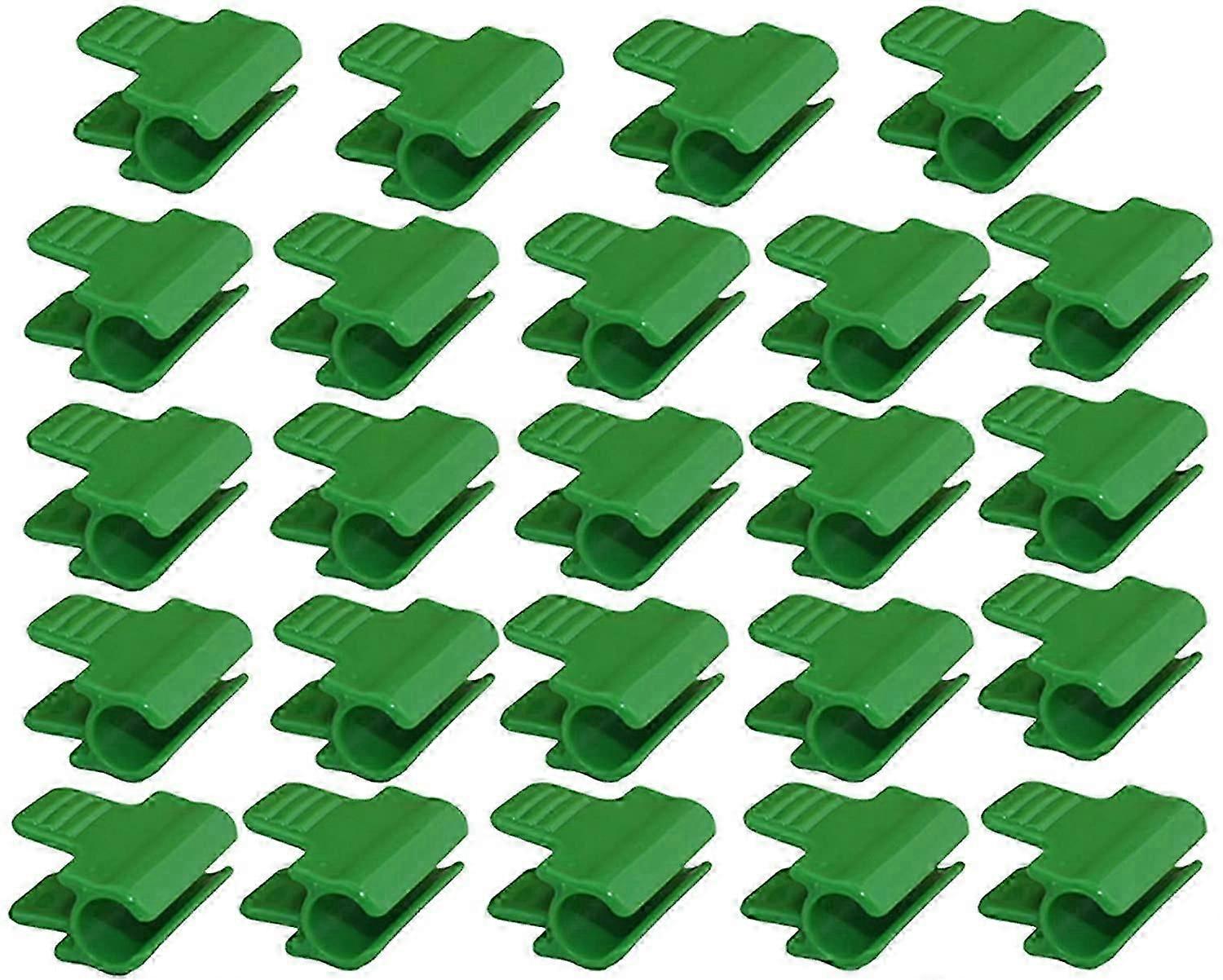 Set of 24 plastic clips for greenhouse, net, stake 11 mm outer diameter
