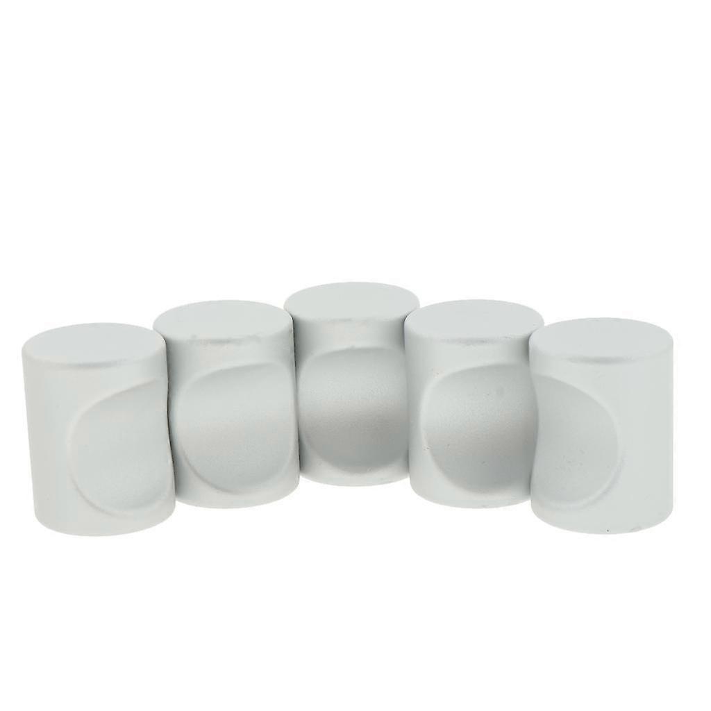 5pack Cylindroid Drawer Pull Handle Door Cabinet Knobs silvery -23x18mm