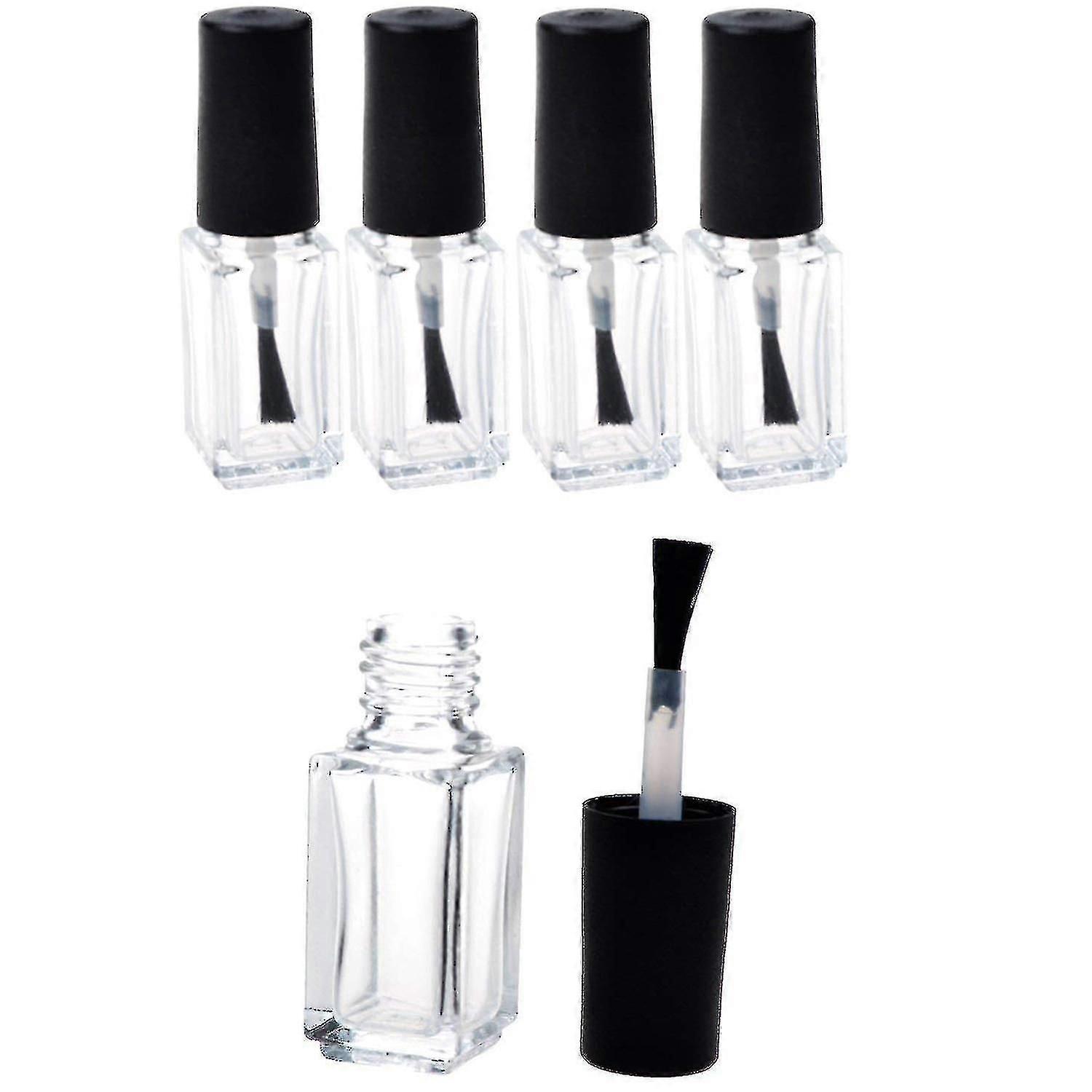 Empty nail polish bottles. transparent glass nail polish bottles