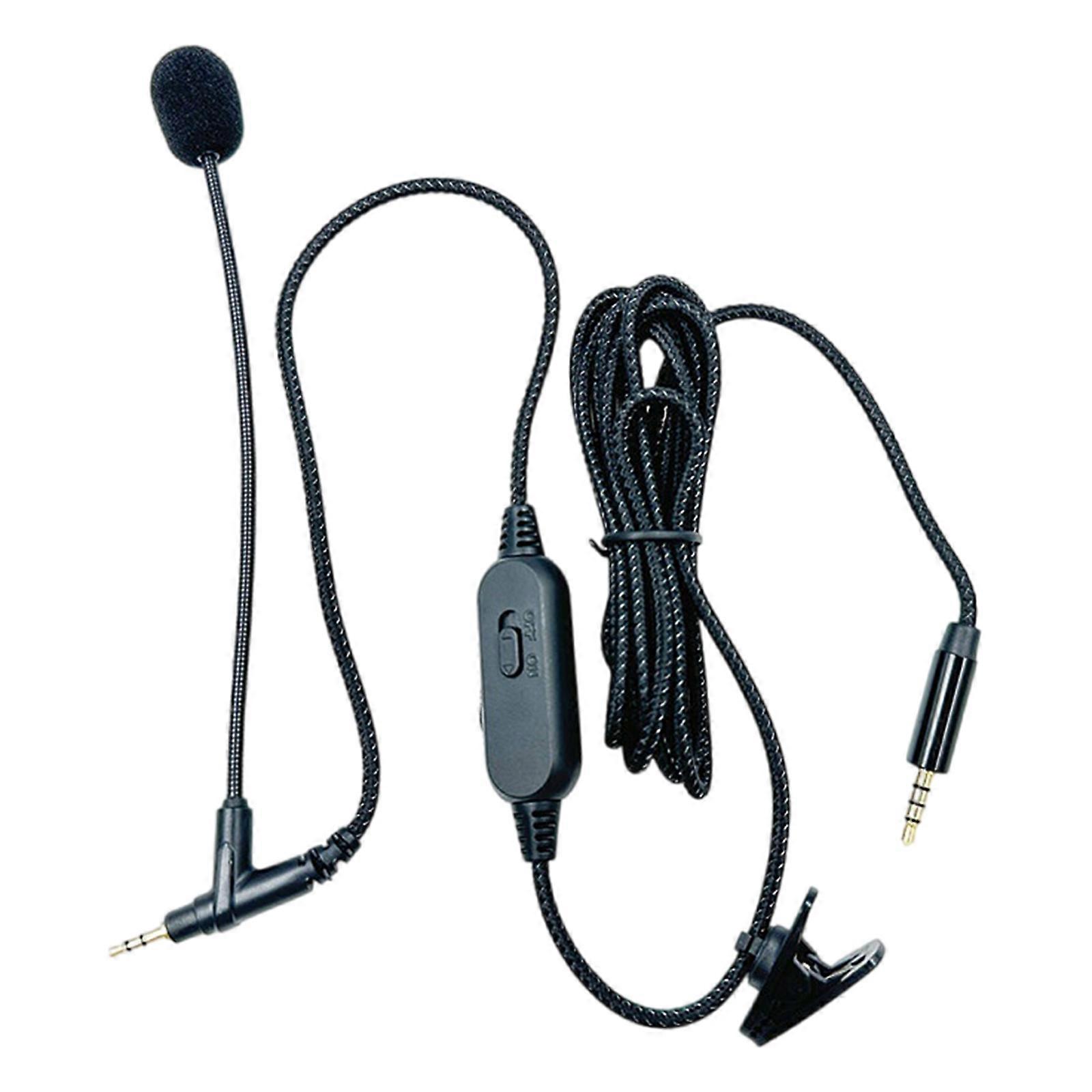 High Fidelitys Boom Microphone Cable Headsets Conversion Wire With Mic Switcher, Wide Compatibility for Computer