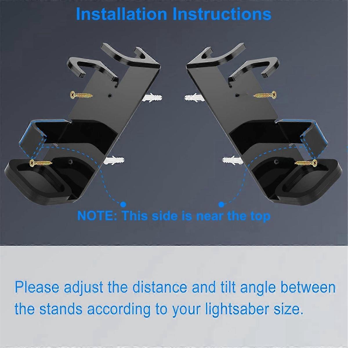 2PCS Lightsaber Stand Wall Mount Lightsaber Display Stand Acrylic,A