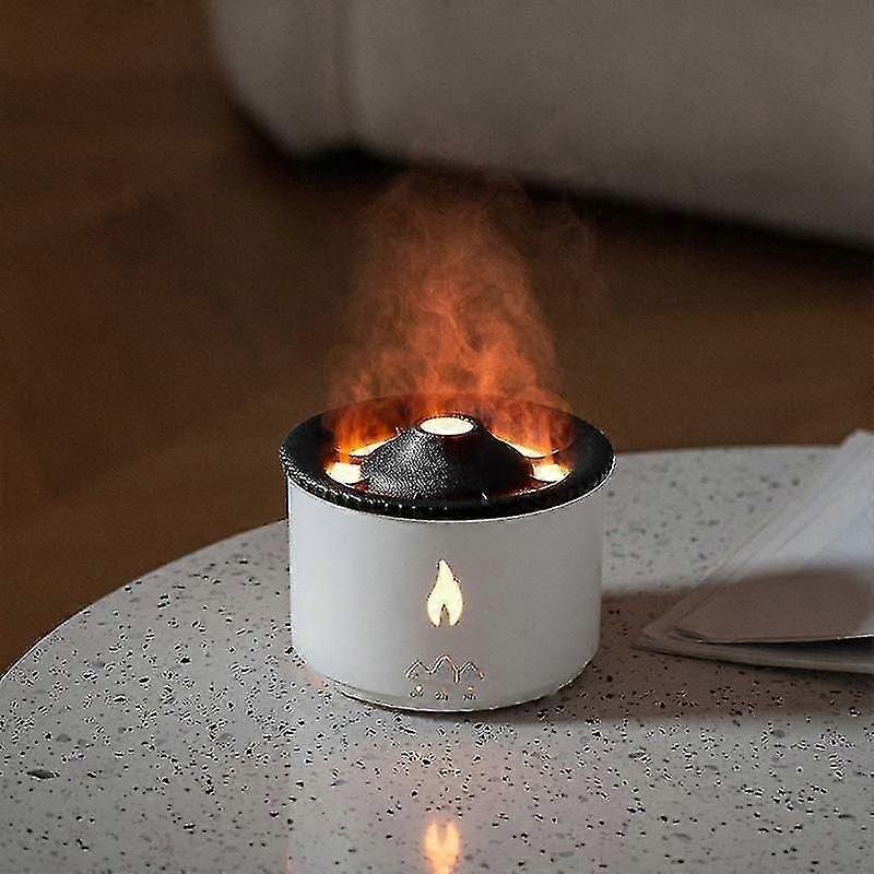 Flammen-Aromatherapie-Diffusor, 360 ml, Vulkanquallen-Diffusor für ätherische Öle, Ultraschall-Luftbefeuchter