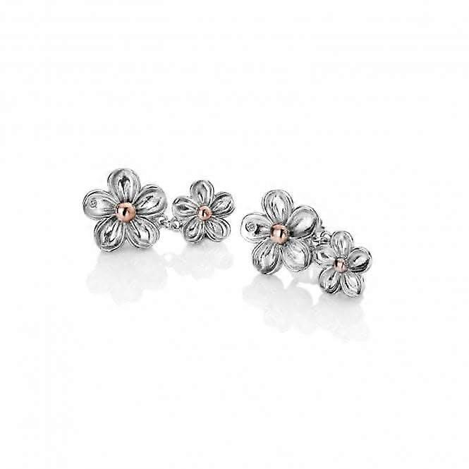 Sterling Silver Forget Me Not Drop Earrings DE617