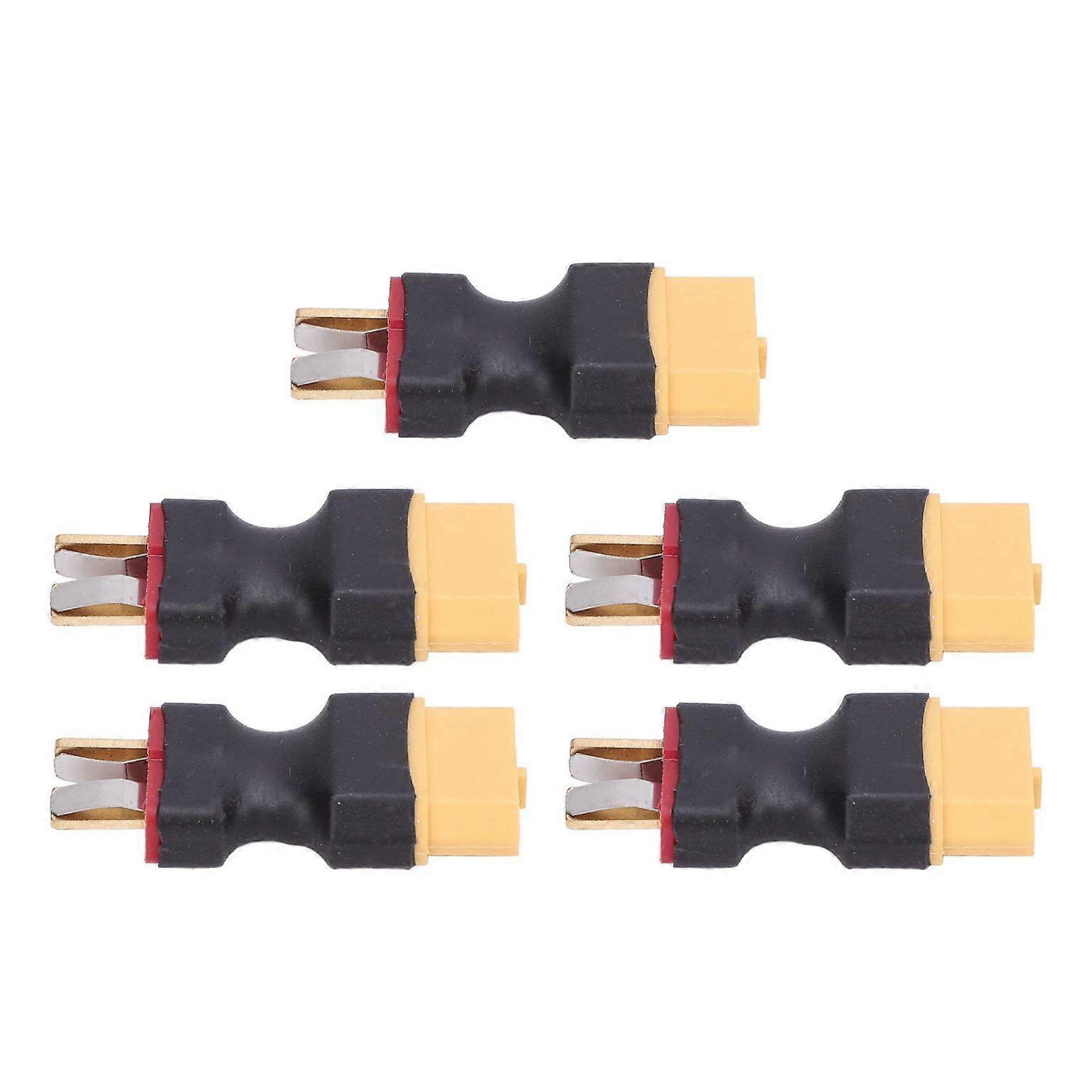 5PCS XT60 to T Plug Adapter - RC Battery Connector for XT60 to T Connection