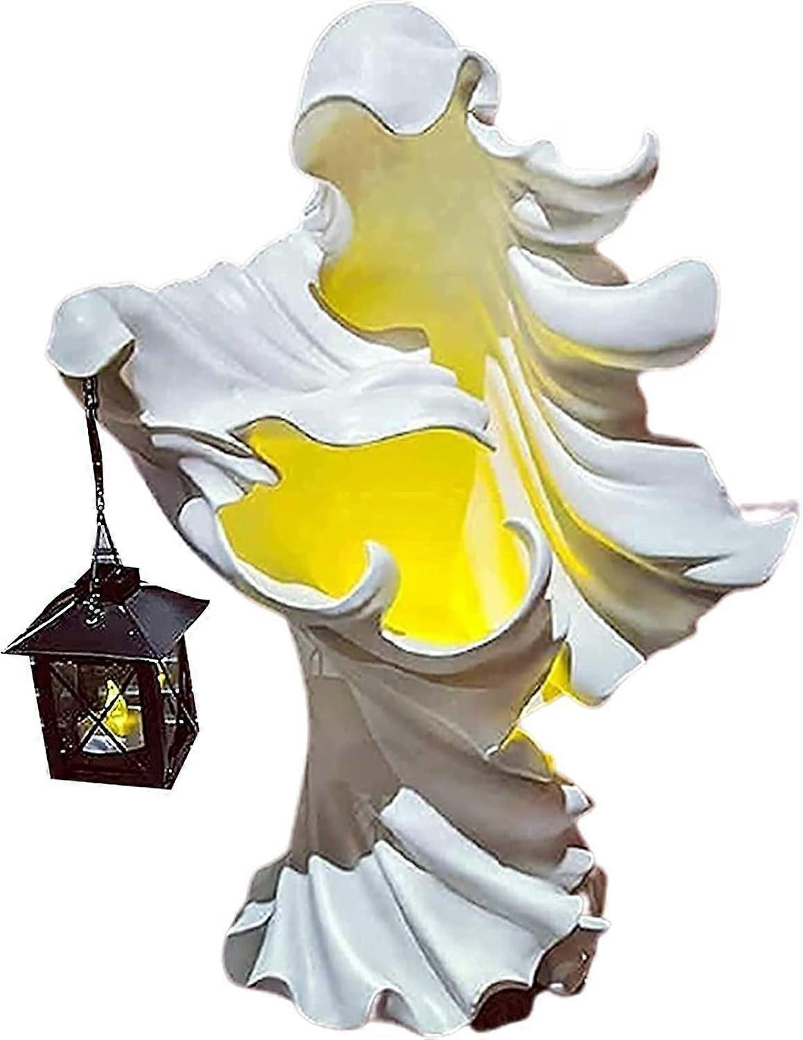 Halloween Witch Lantern Resin Decoration