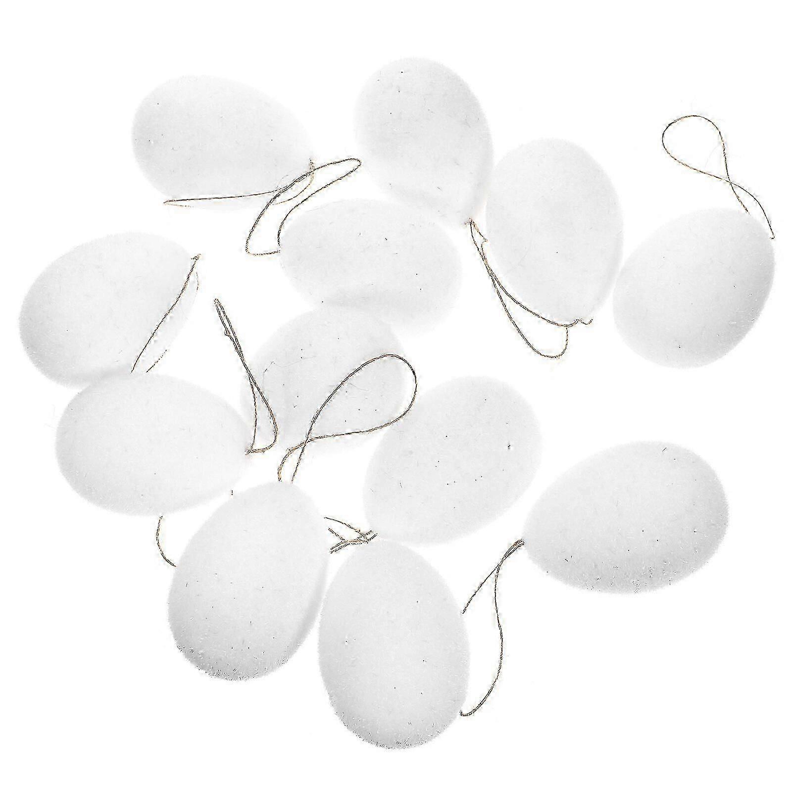 12pcs Easter Decorations Eggs Hanging Ornaments Easter Tree Hanging Egg Pendants Decor