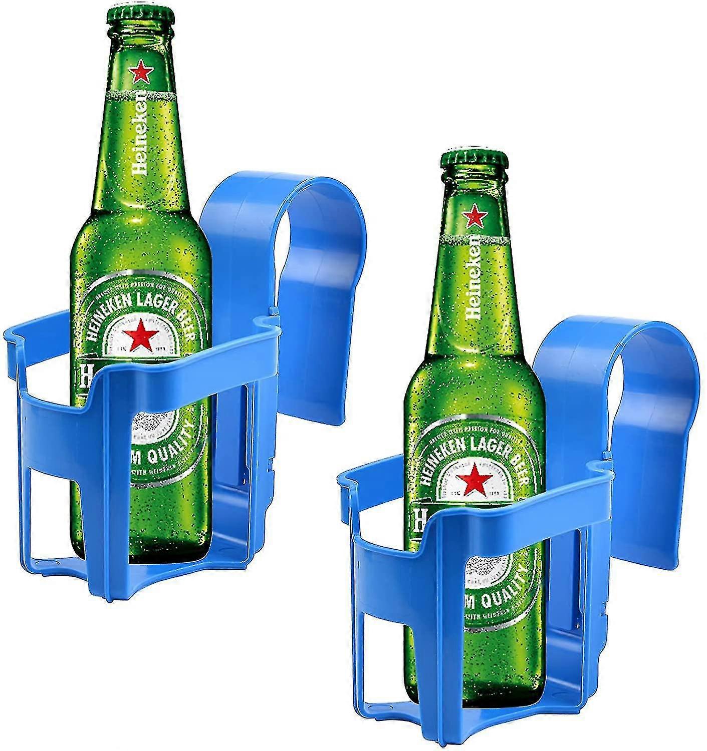 حاملات مشروبات محمولة للاستخدام بجانب المسبح - طقم مكون من قطعتين بتصميم مضاد للانسكاب