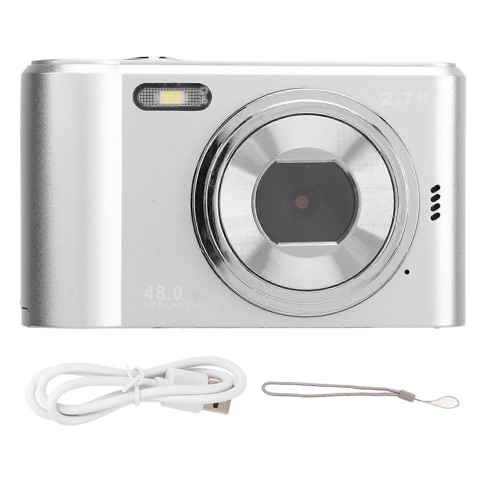 Digital Camera with Flip Screen for Photography, Autofocus 48MP 1080P Video, Continuous Shooting, Built-in Fill Light, Smile Capture, TFT Screen,