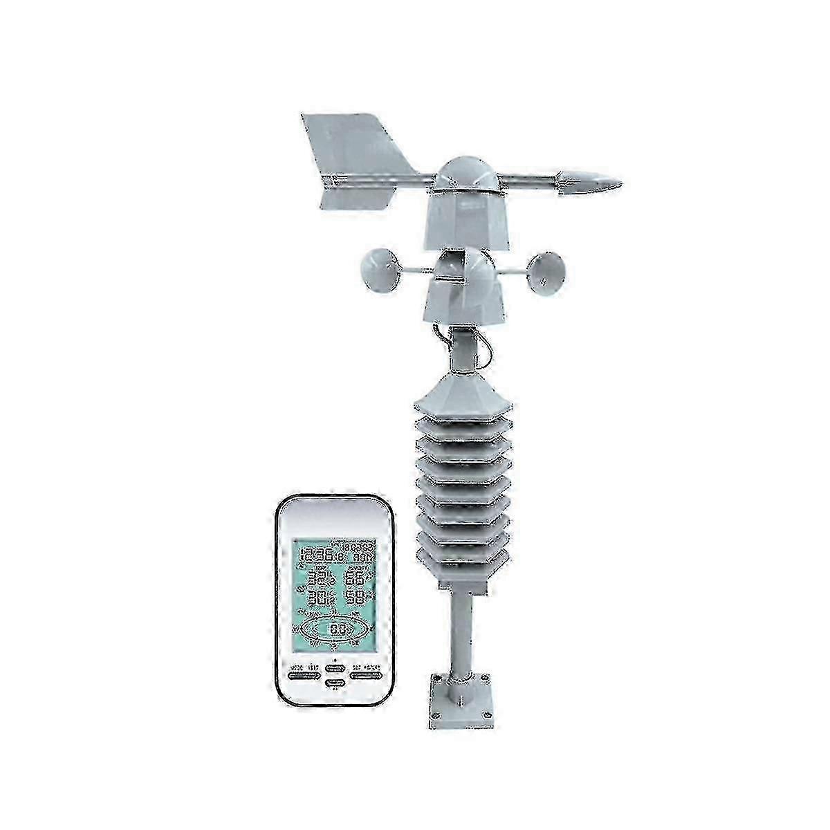 Professional Wireless Outdoor Wind Speed Direction Sensor - Digital Wind Temperature Humidity Meter