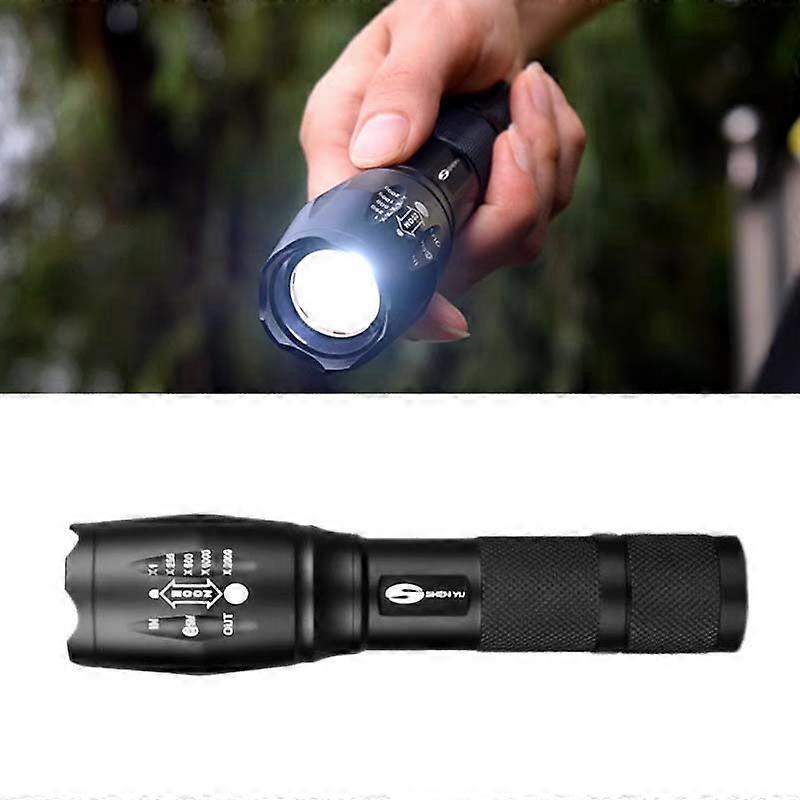 Tactical LED Flash Light Zoomable Water-Resistant Flashlights