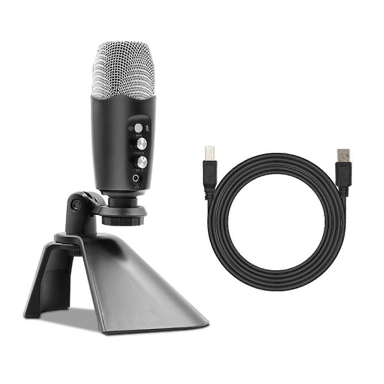 Matte BlackMic Used as Speaker Player and Recorder High Quality Microphone Chatting Mic