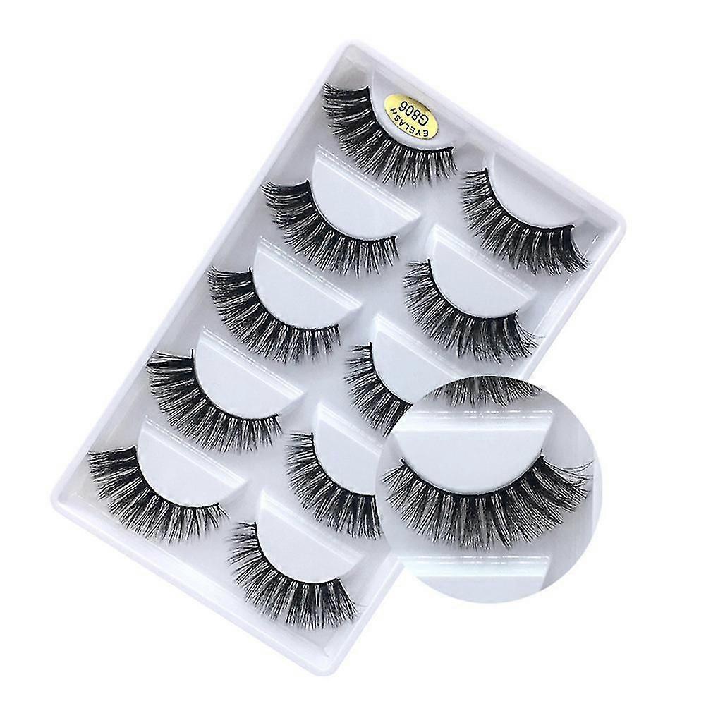 YANGFAN Thick False Eyelashes 5 Pairs